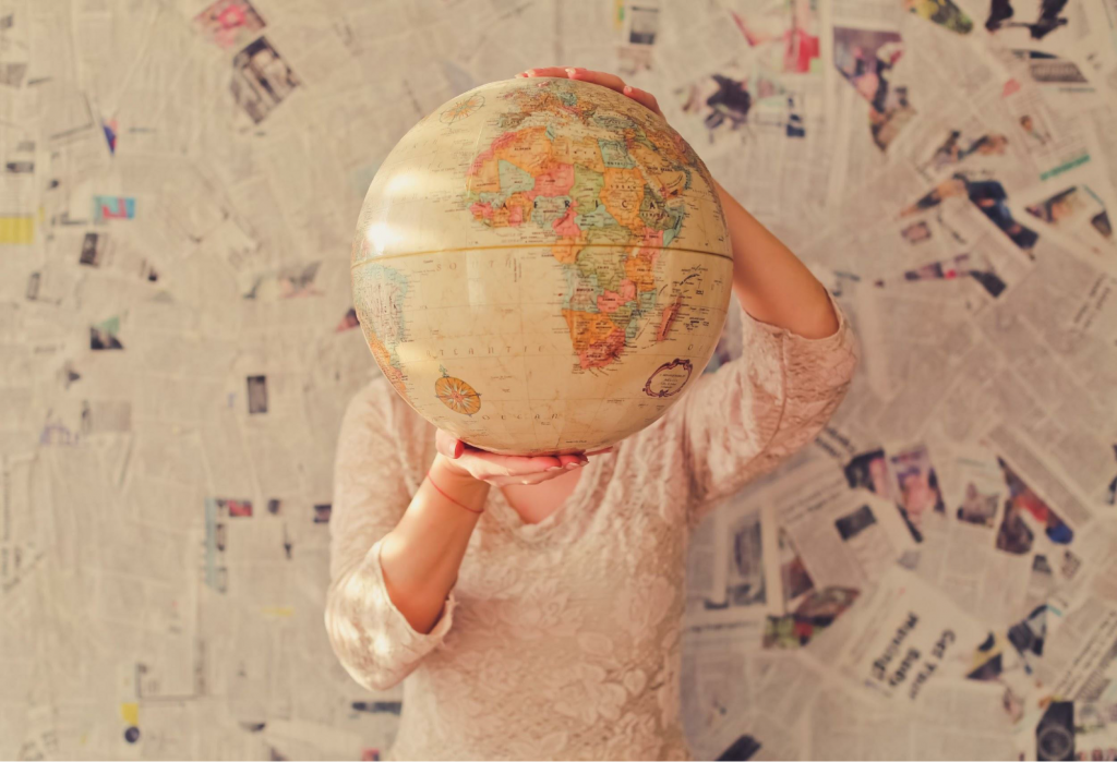 A colourful globe symbolizes the GILT process that includes globalization internationalization localization translation