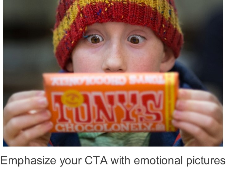 emphasize your CTA with emotional pictures