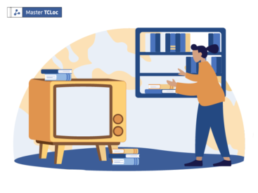 an image with a television explaining localization in animated films